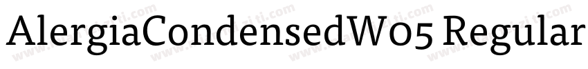 AlergiaCondensedW05 Regular Regular字体转换